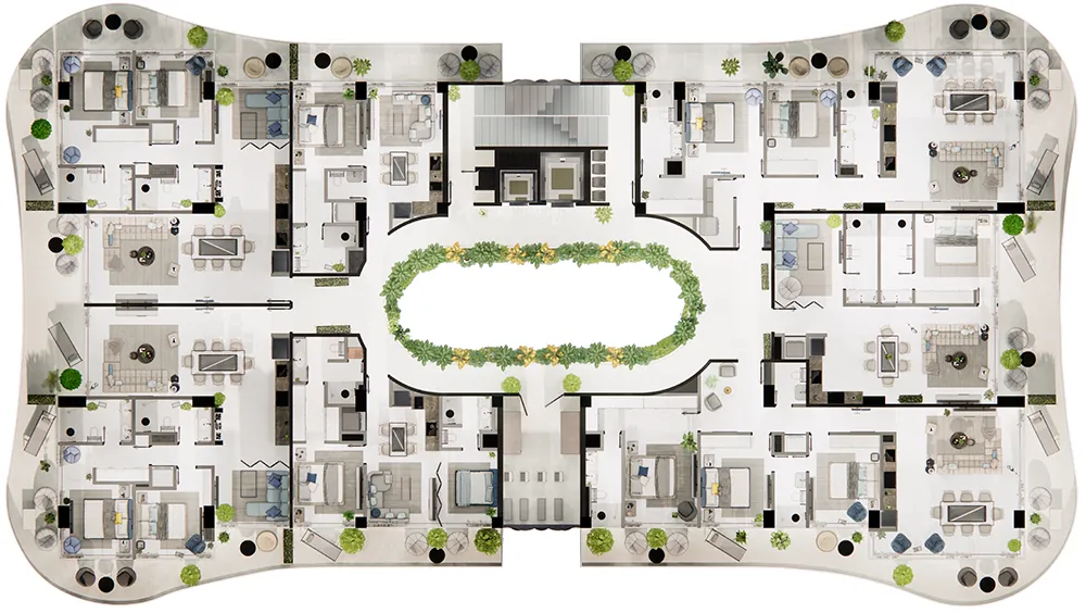 Architectural floor plan, level 1, Ikonic Tower