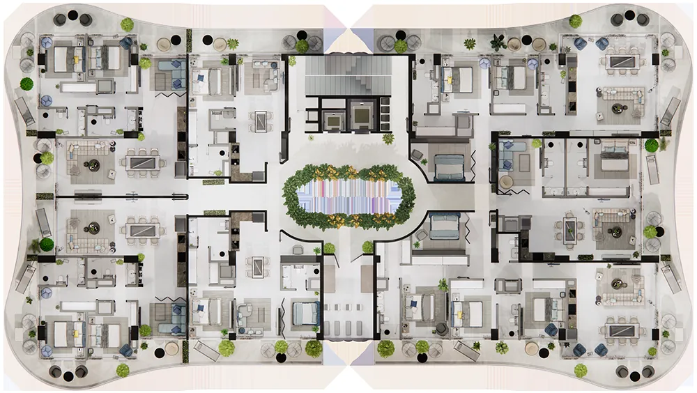 Architectural floor plan, level 10, Ikonic Tower