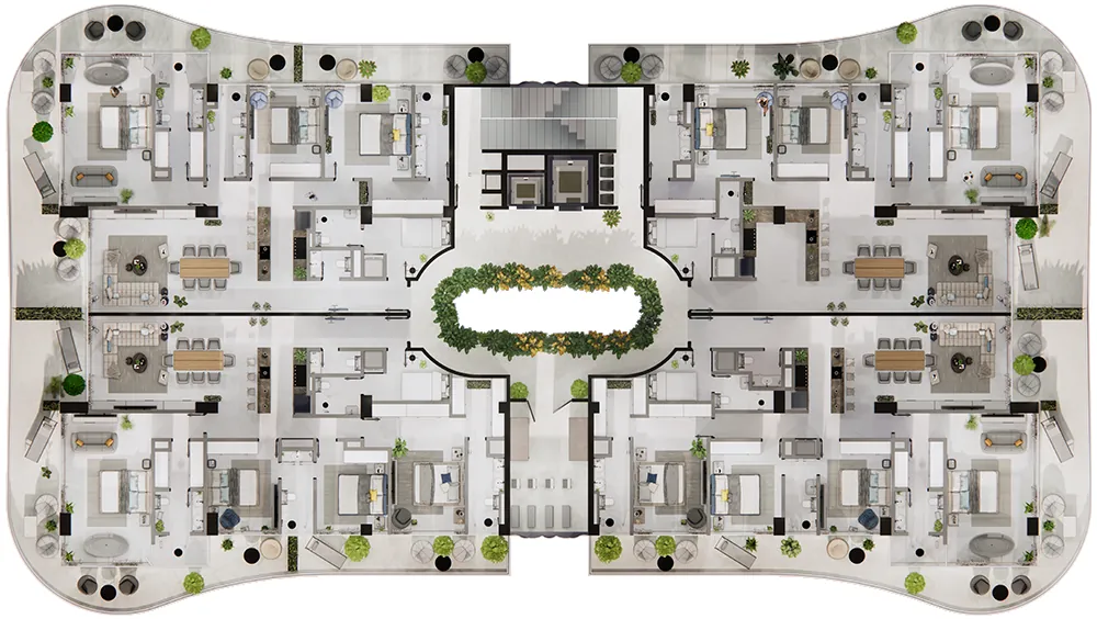Architectural floor plan, level 12, Ikonic Tower