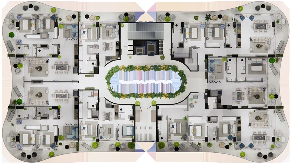 Architectural floor plan, level 3, Ikonic Tower
